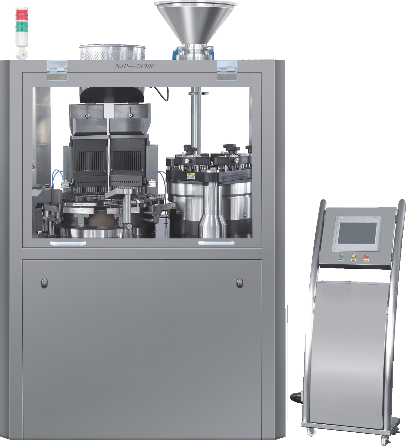 Máquina de llenado de cápsulas médicas tamaño 2 de alta precisión NJP-3800C