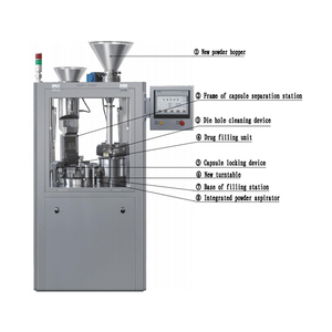 Máquina automática de llenado de cápsulas de tamaño 1 de gránulos NJP-800C